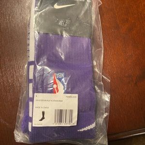 Nike large Lakers Socks long length white and purple